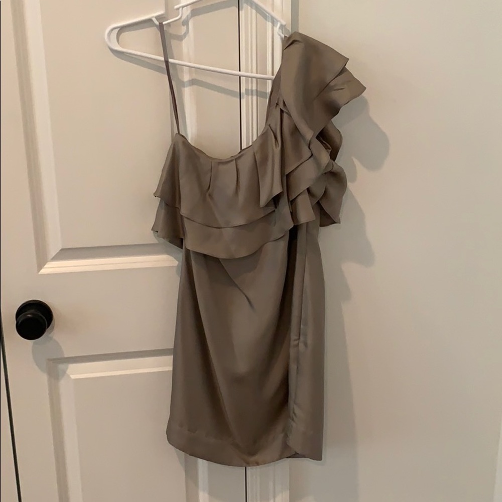 Silver one shoulder dress